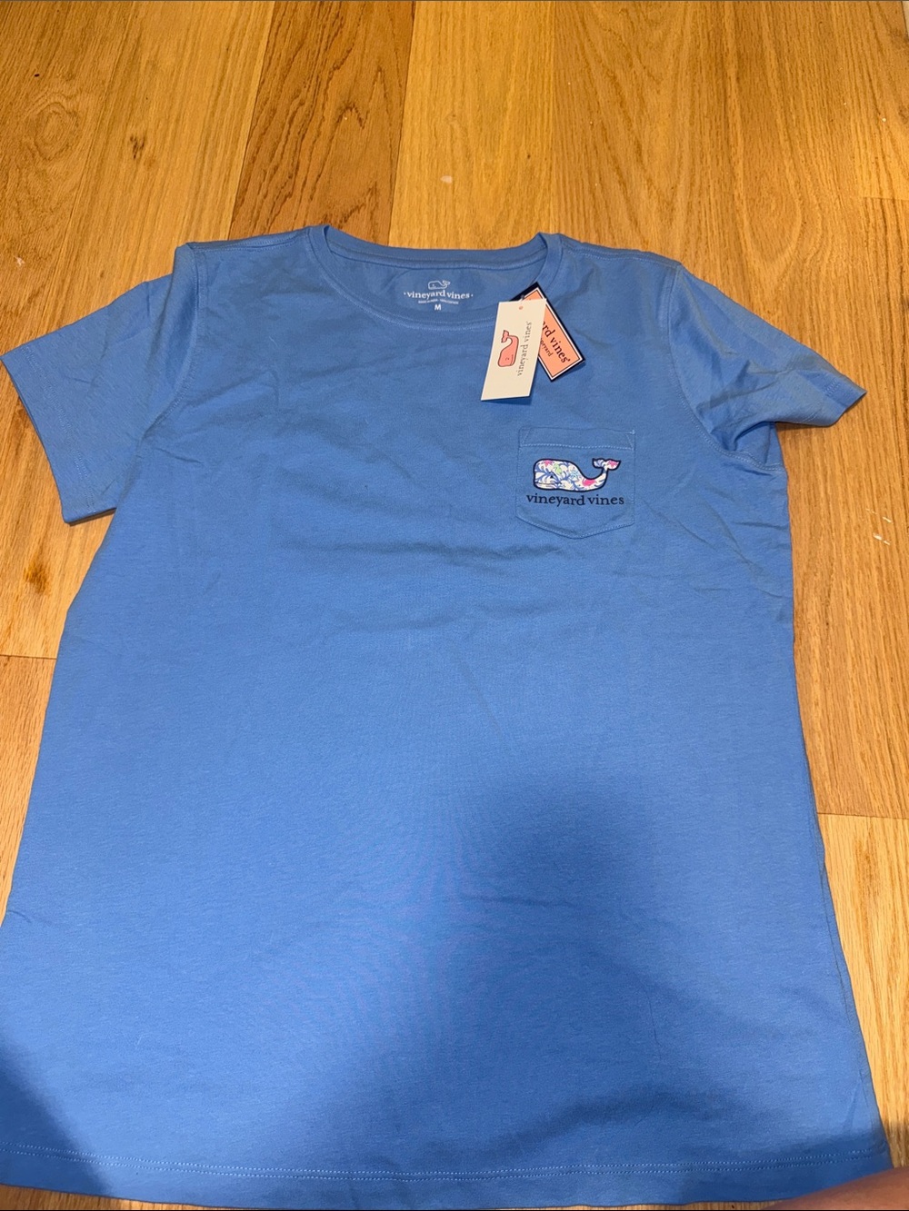 Vineyard Vines Blue Short Sleeve Whale Pocket Tee NWT
